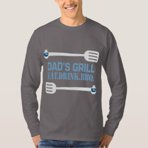 T-shirt Bleu Rhino "Papa's Grill" Long Sleeve