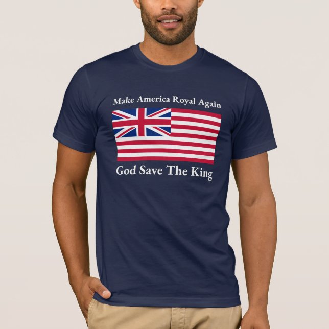 T-shirt Bleu rouge amusant Bleu Rendre l'Amérique Royale à (Devant)