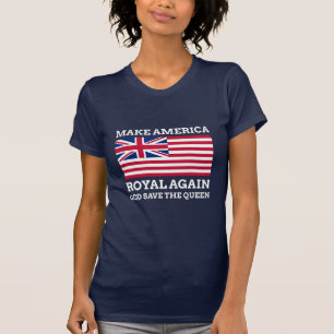 T-shirt Bleu Rouge amusant Rendre l'Amérique Royale Art