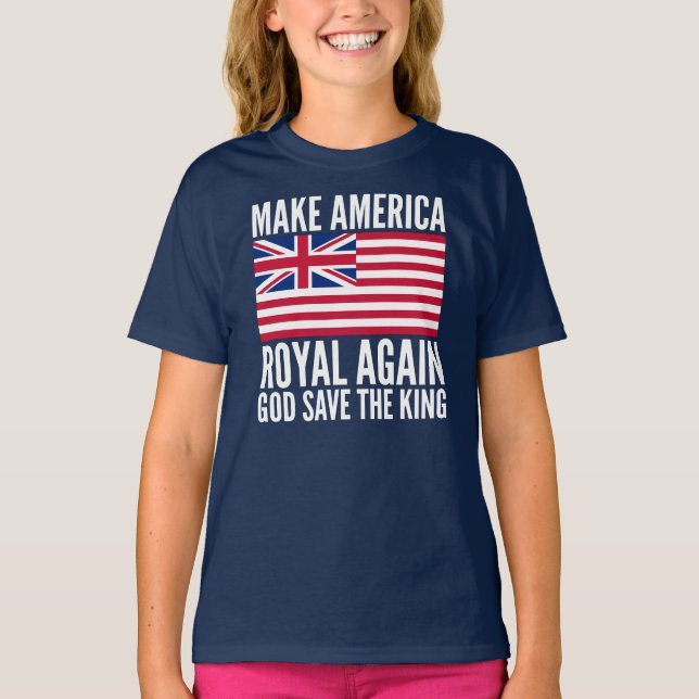 T-shirt Bleu rouge amusant Rendre l'Amérique Royale Art ve (Devant)