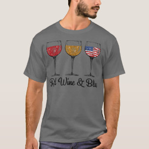 T-shirt Bleu rouge et bleu 4 juillet Bleu blanc rouge