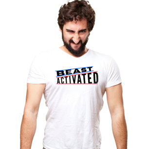 T-shirt bleu rouge et noir Edgy Beast Activé