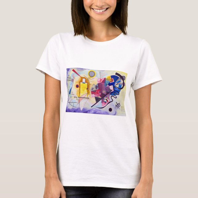T-shirt Bleu rouge jaune, Kandinsky astucieux (Devant)