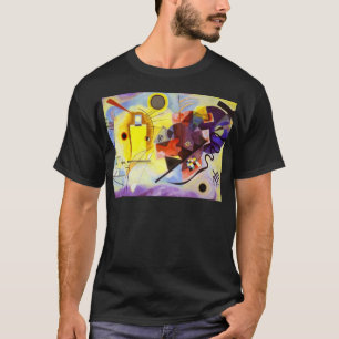 T-shirt Bleu rouge jaune Kandinsky peinture Abstraite
