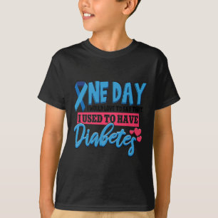 T-shirt Bleu Ruban Diabète Sensibilisation Enfants