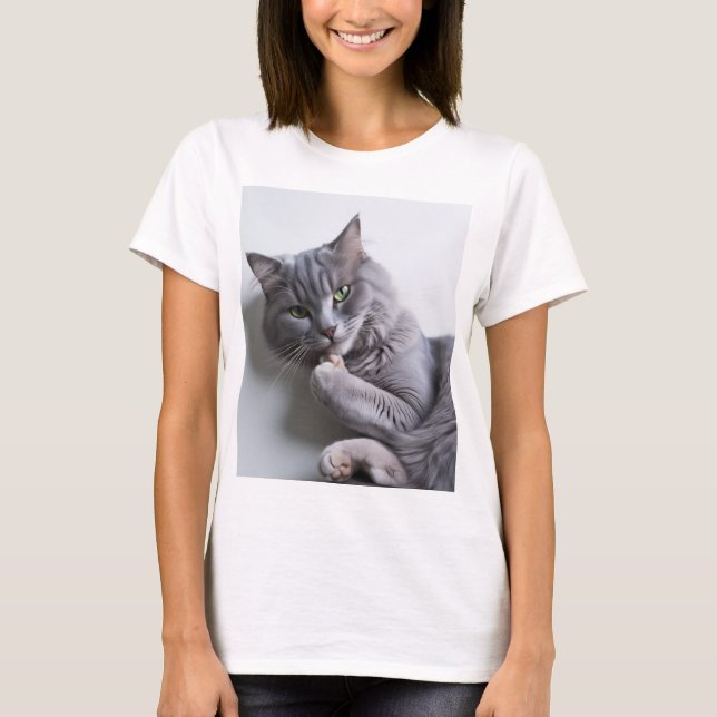 T-shirt bleu russe (Devant)