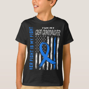 T-shirt Bleu Sa lutte contre le diabète de sensibilisation