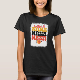 T-shirt Bleu Softball Nana Retro Softball Maman Mères