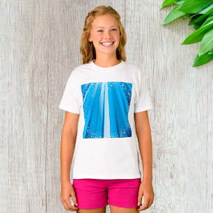 T-shirt Bleu Starburst Étincelle avec rayons lumineux