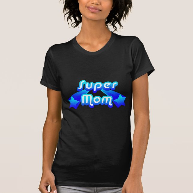 T-shirt Bleu superbe de maman (Devant)