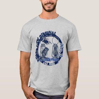 T-shirt BLEU tubulaire de chemise de lanterne de la ville