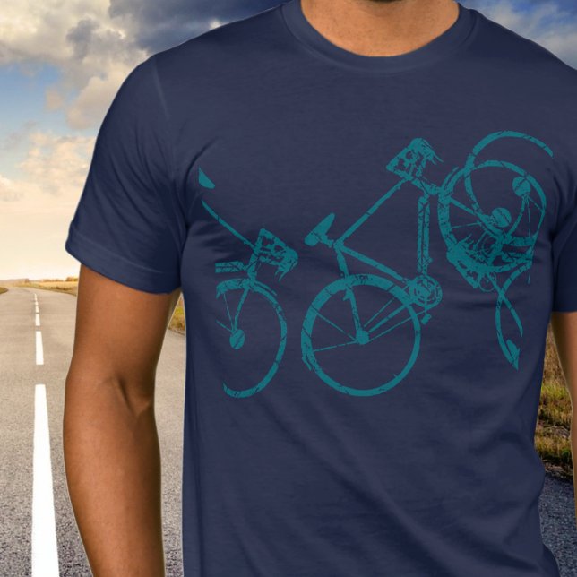 T-shirt Bleu Vélos Cool Vélo Inspiré (Créateur téléchargé)