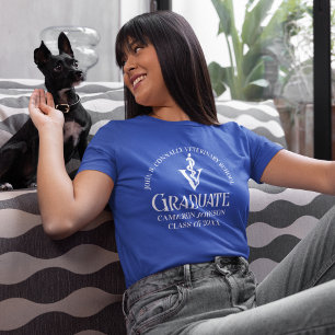 T-shirt Bleu Vétérinaire Diplôme Personnalisé