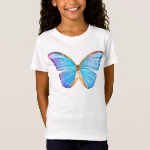 T-Shirt BLEUE BUTTERFLY - Fille