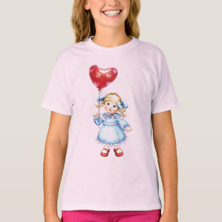 T-shirt Bleue habillée fille