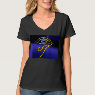 T-SHIRT BLEUE TALISMAN / OEIL OR HORUS