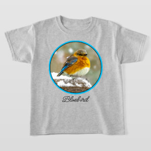 T-shirt Bleuet de l'Est en neige - Photo originale