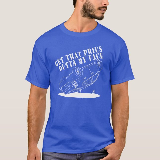 T-shirt Bleus hybrides de la terre de Prius (Devant)