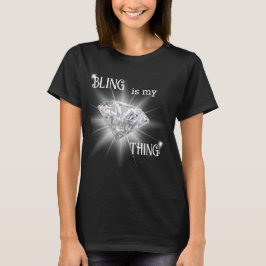 T-shirt Bling Est Mon Chose Sparkle Diamond