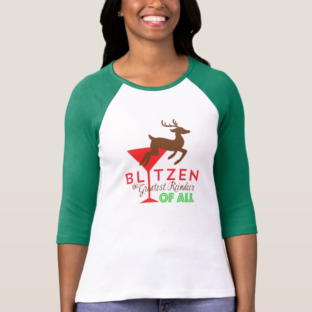 T-shirt Blitzen… Le plus grand renne de tous ! (Devant)
