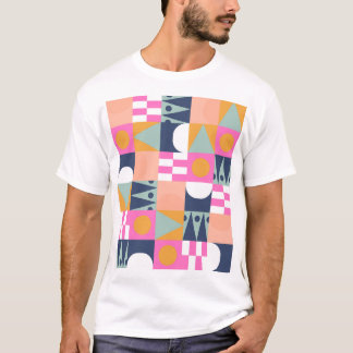 T-shirt Bloc de couleur africain, motif géométrique.