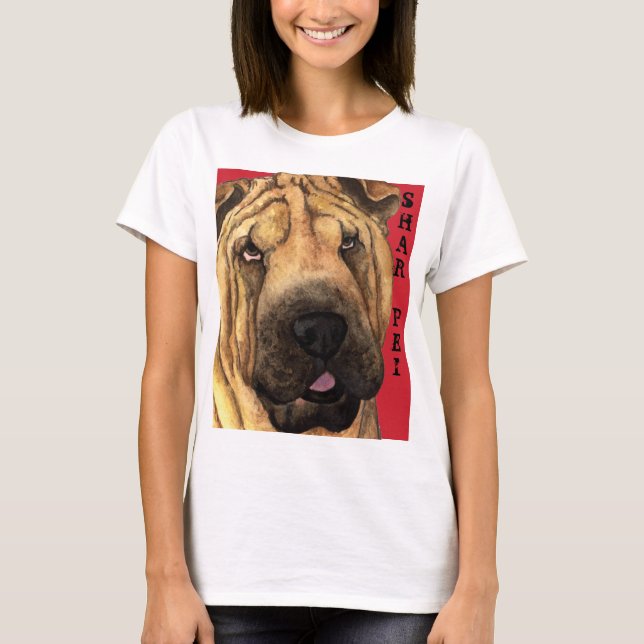T-shirt Bloc de couleur Shar-Pei (Devant)