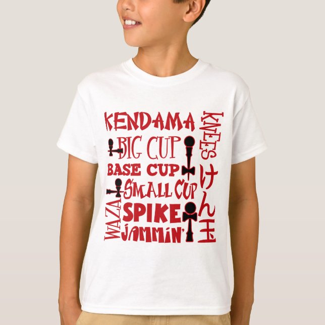 T-shirt Bloc de Kendama, rouge (Devant)