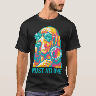 T-shirt Bloc Trust No One Hound Dog Detective Alien Ufo