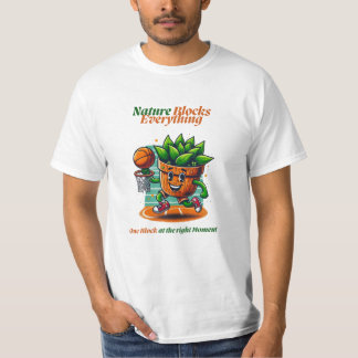 T-shirt Blocage Plante de Kawaii Echeveria