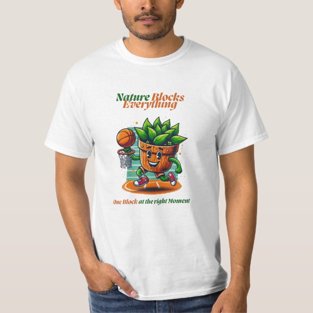 T-shirt Blocage Plante de Kawaii Echeveria (Devant)