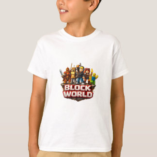 T-shirt Block World Gamer Squad Design – Colorful Cube Cha