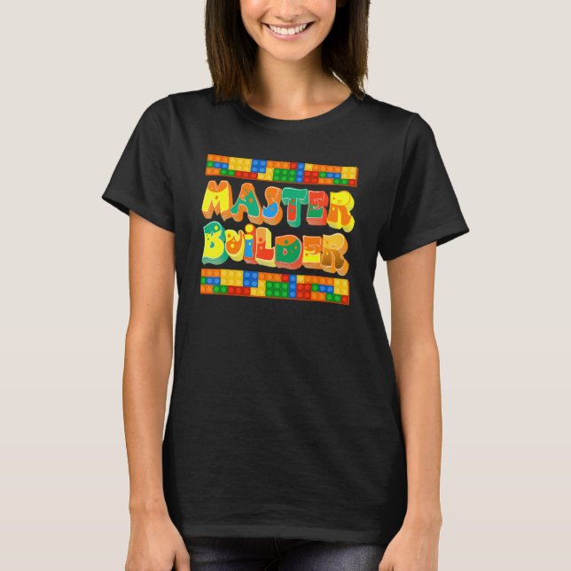 T-shirt Blocs de construction Cool Builder maître (Devant)