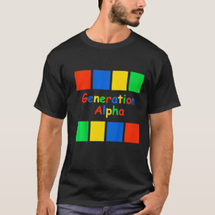 T-shirt Blocs de couleur Alpha de génération d'enfants 