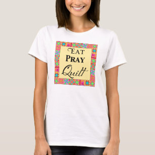 T-shirt Blocs de courtepointe Art Frontale Manger Plat Jau