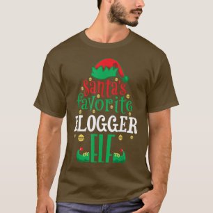 T-shirt Blogger favori de Santas Elf Christmas Matching Bl