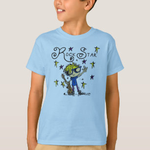 T-shirt Blond Boy Rock Star