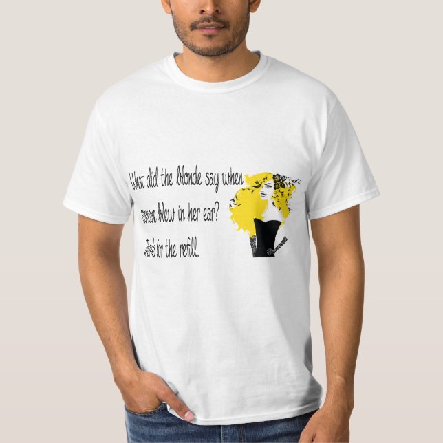 T-shirt blond de plaisanterie (Devant)