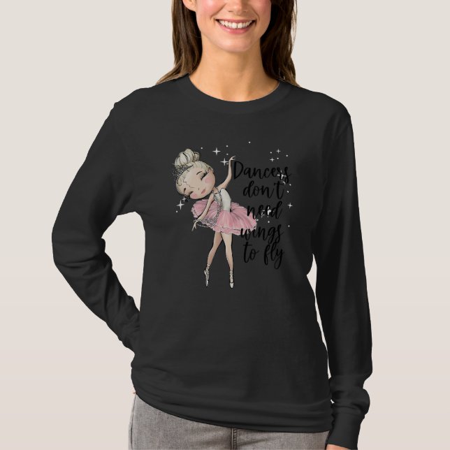 T-shirt Blonde Ballet Danseuse Filles Ballerina Dance Clas (Devant)