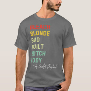 T-shirt Blonde Bleach Bad Construit Bouton Corps Retro Vin
