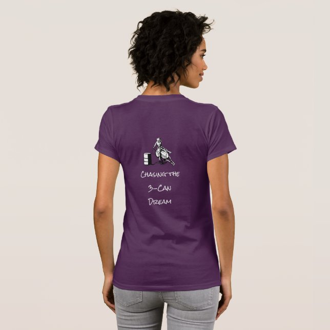 T-shirt Blonde & Broke - Barrel Racing - Logo Blanc (Dos entier)