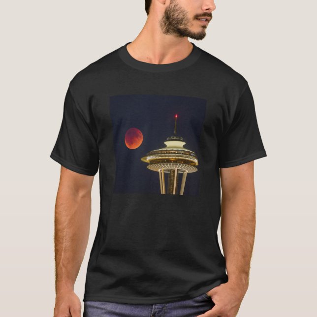 T-shirt Blood Moon | Aiguille spatiale de Seattle (Devant)