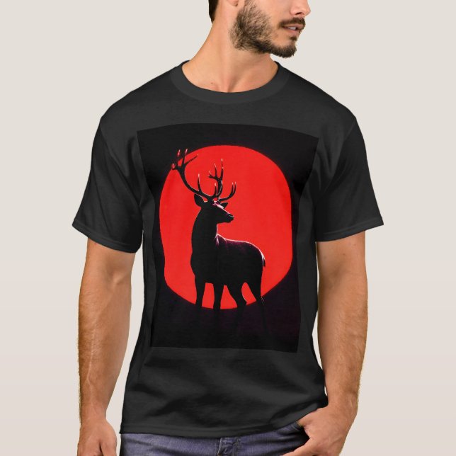 T-shirt Blood Moon Deer (Devant)