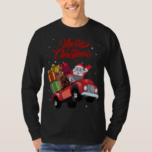 T-shirt Bloodhof Avec Le Père Noël Dans Le Chien De Camion