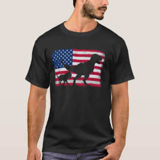 T-shirt Bloodhound 4 juillet Drapeau américain