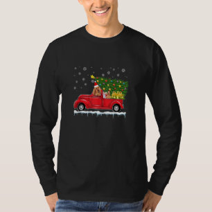 T-shirt Bloodhound Camion Voiture Rouge Arbre de Noël Funn