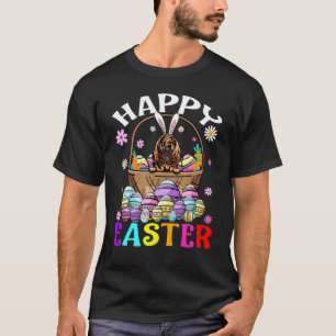 T-shirt Bloodhound Chien Joyeux oeufs de lapin de Pâques P