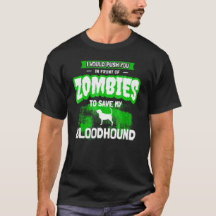 T-shirt Bloodhound Dog Humour Zombie