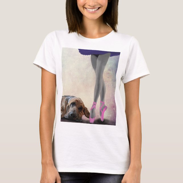 T-shirt Bloodhound Et Danseur De Ballet (Devant)