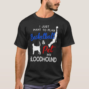 T-shirt Bloodhound Funny Basketball Chien propriétaire Noë