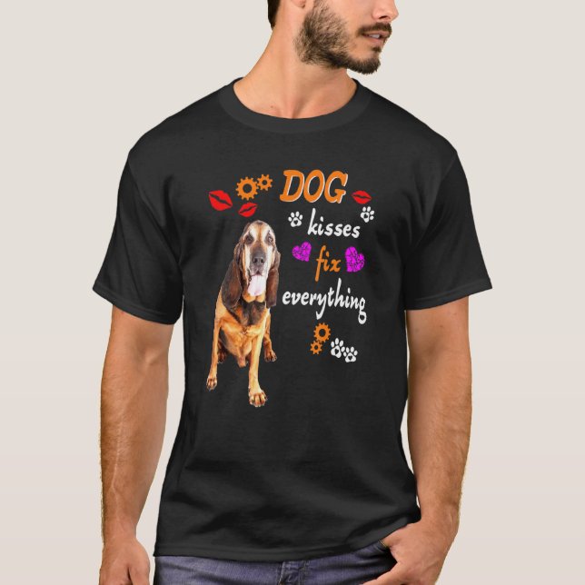 T-shirt Bloodhound Kisses Réparez tout Bloodhound D (Devant)